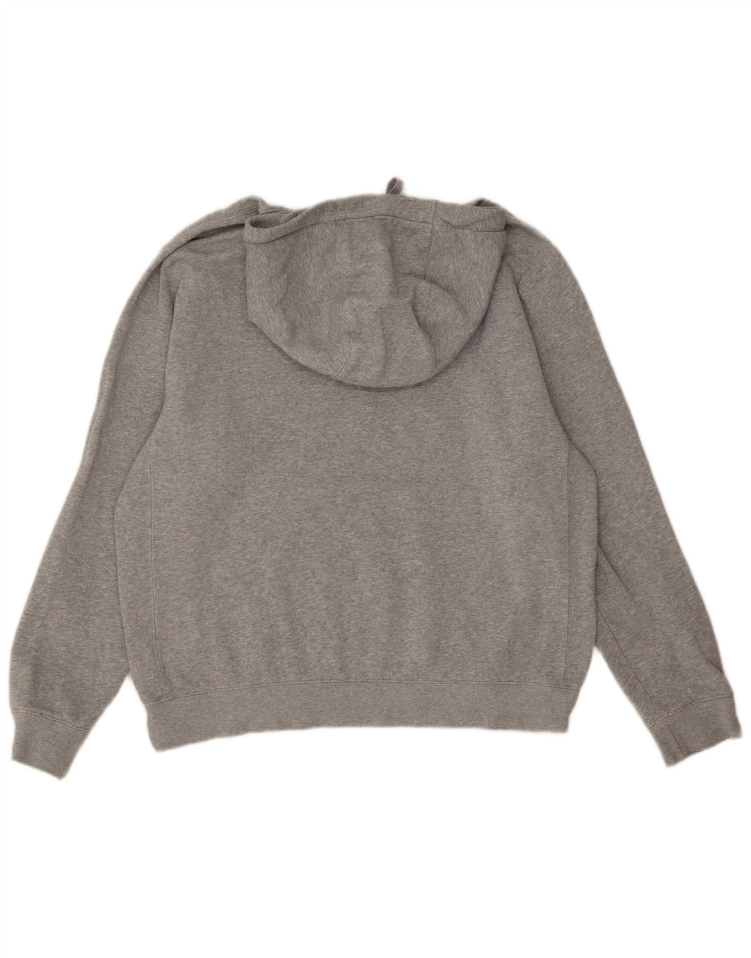 Felpa con cappuccio da uomo Nike in cotone mélange grigio medio