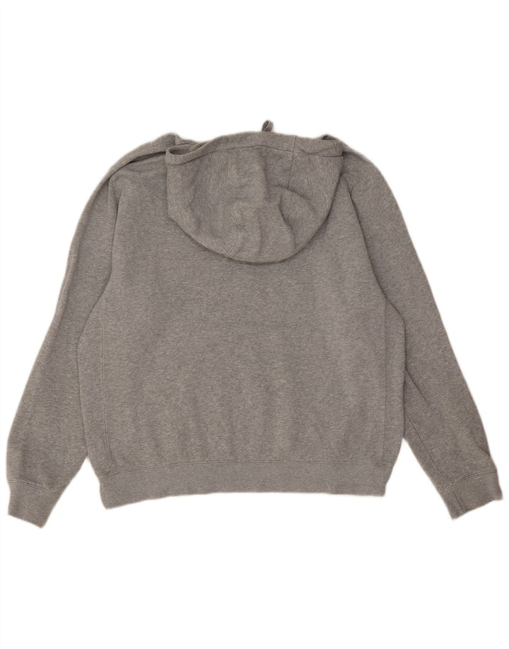 Felpa con cappuccio da uomo Nike in cotone mélange grigio medio