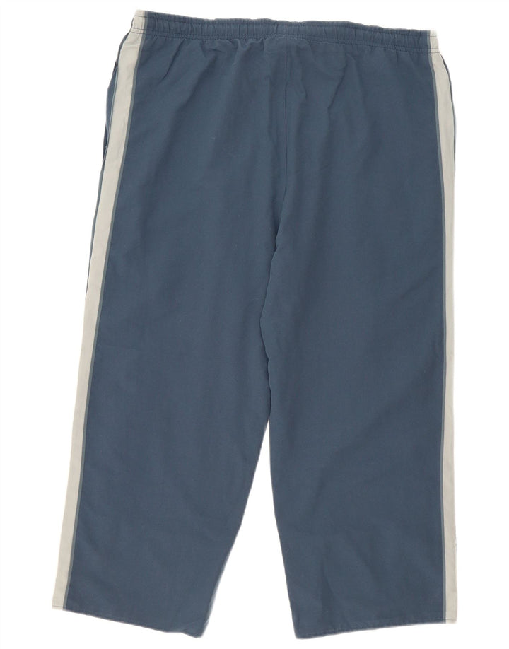 Pantaloni da tuta da uomo Reebok Large in poliestere color block blu navy