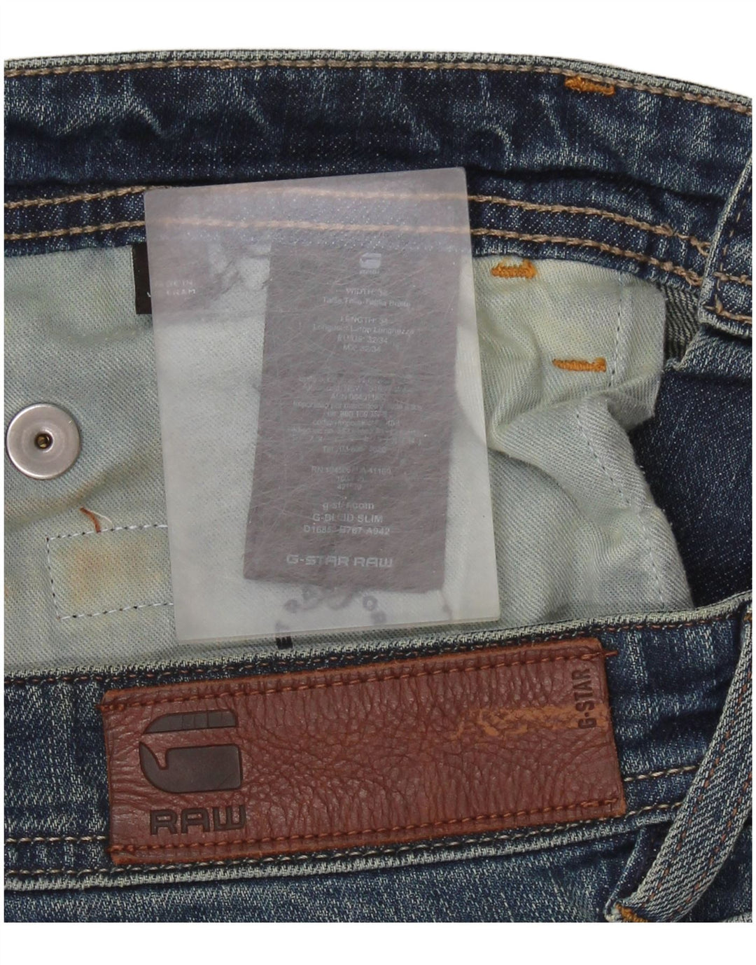 Jeans slim da uomo G-STAR W32 L34 cotone blu