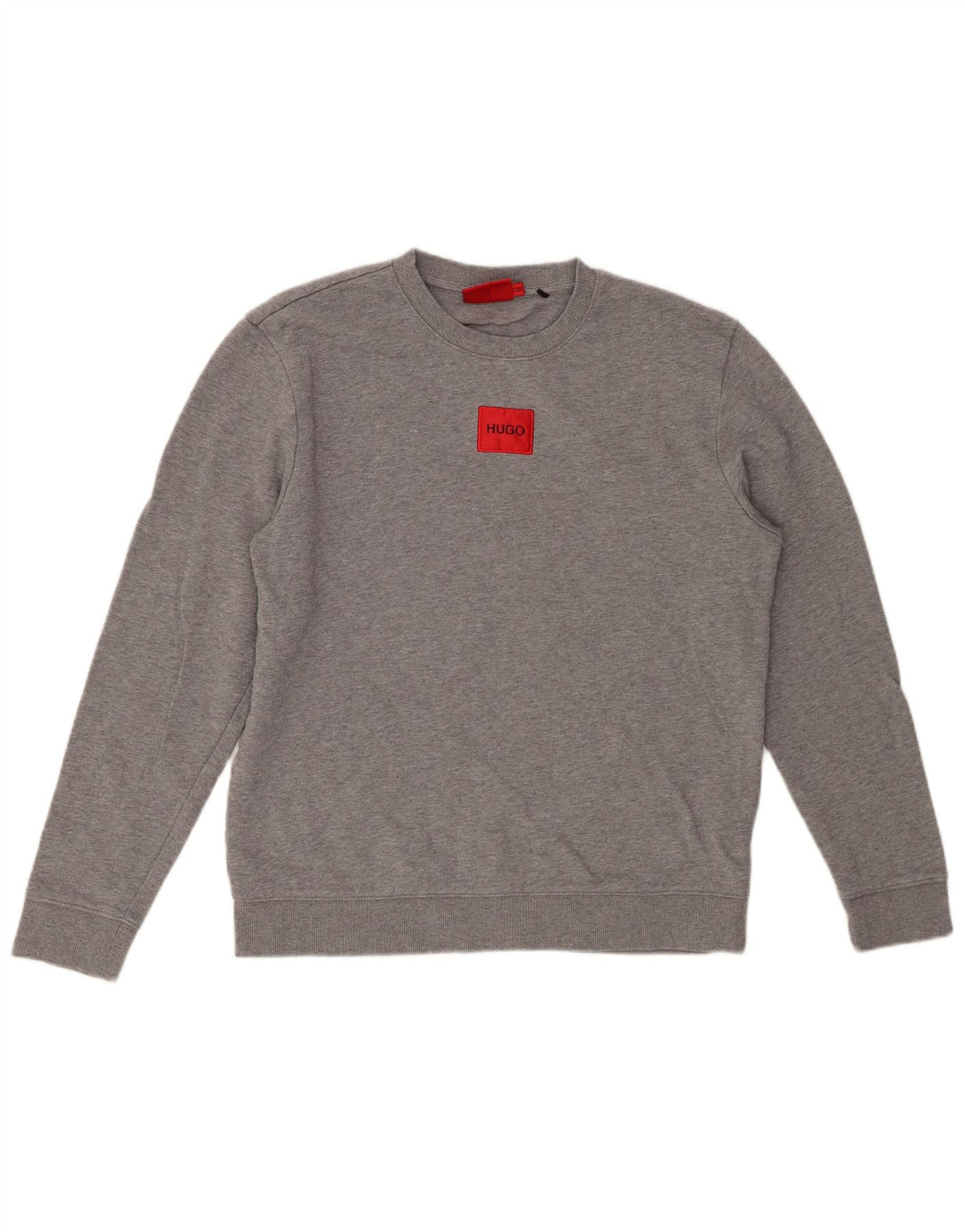 Felpa da donna HUGO BOSS Maglione UK 14 Cotone screziato grigio medio
