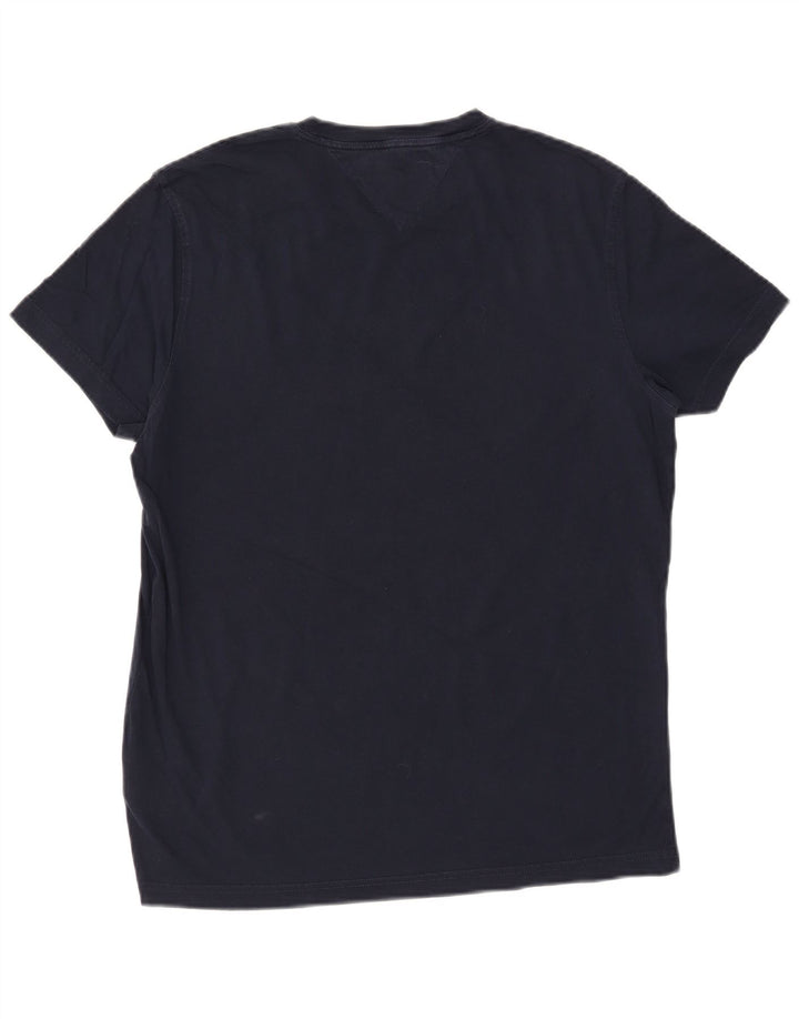 T-shirt da uomo Tommy Hilfiger Top Large in cotone blu navy