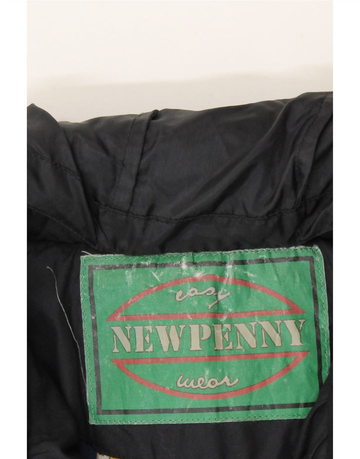 NEW PENNY Womens Oversized Hooded Padded Jacket IT 42 Medium Black Vintage New Penny and Second-Hand New Penny from Messina Hembry 