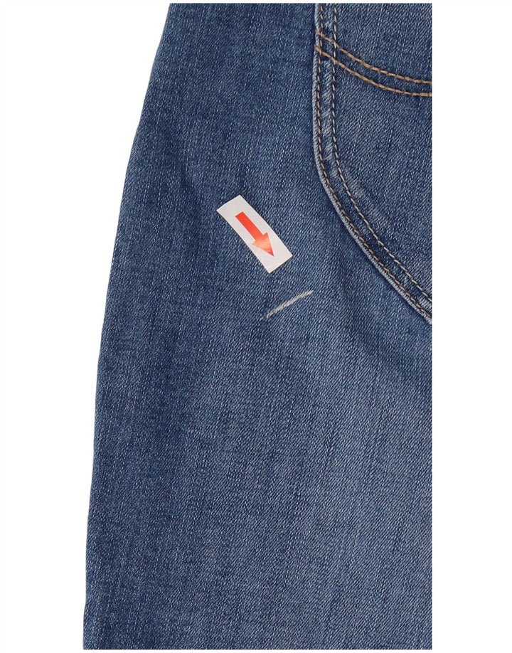 Pantaloncini di jeans Bermuda a vita media da donna LEE Riders US 10 Large W30 Blu