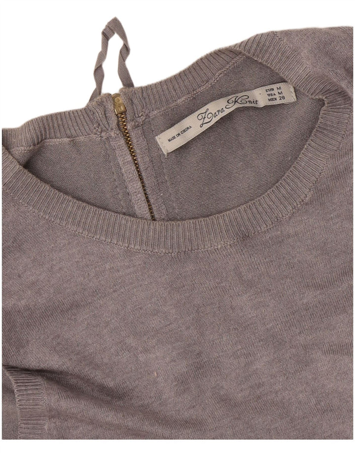 Abito maglione senza maniche da donna Zara UK 12 Grigio medio