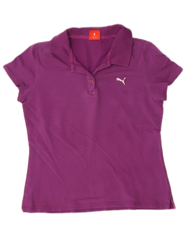 Polo da donna Puma UK 14 grande cotone viola