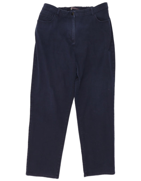 Pantaloni casual affusolati da donna Marks & Spencer UK 20 2XL W36 L28 Blu navy