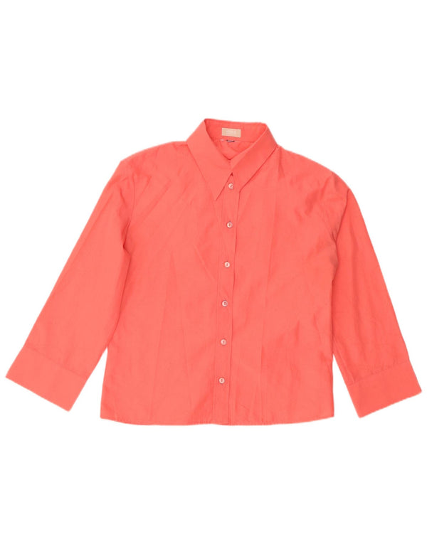 Versace Donna Camicia Manica a 3/4 Camicetta UK 14 Rosa Medio