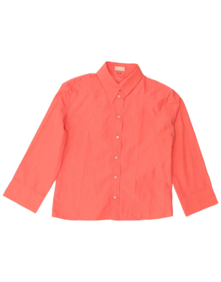 Versace Donna Camicia Manica a 3/4 Camicetta UK 14 Rosa Medio