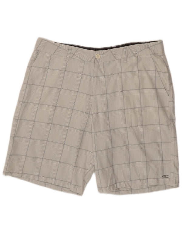 Pantaloncini chino da uomo O'Neill W38 XL poliestere a quadri grigi