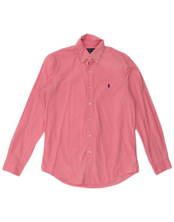 Ralph Lauren Mens Classic Fit Shirt Small Pink Cotton
