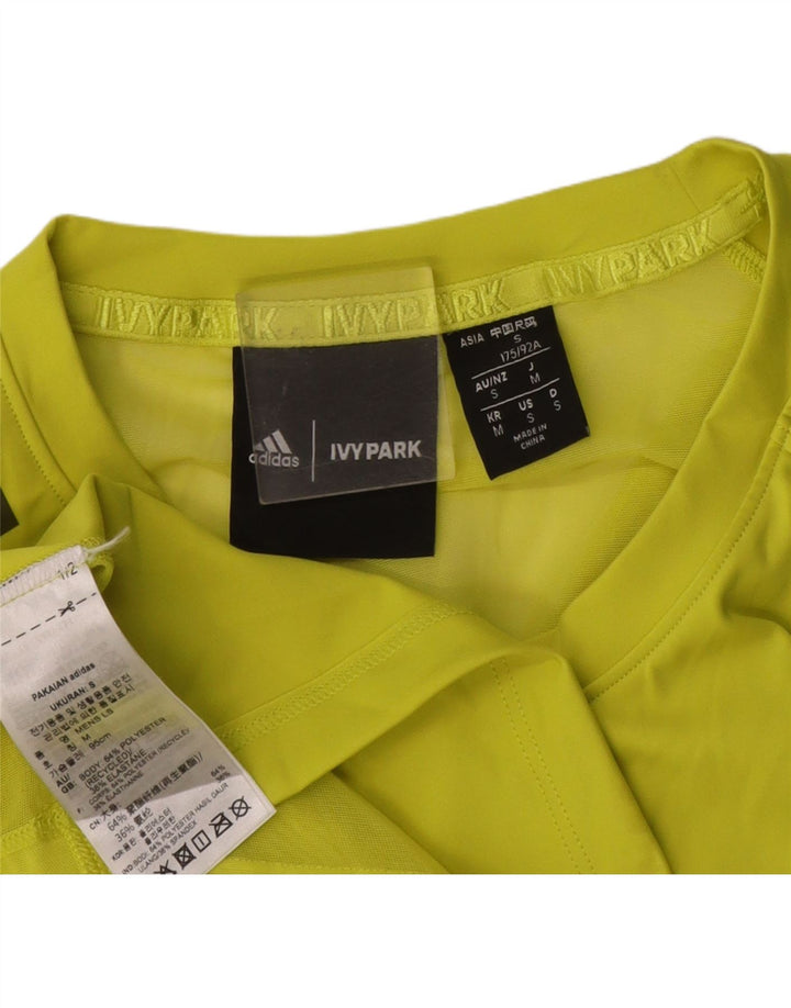 Adidas Ivy Park Top trasparente da uomo a maniche lunghe in poliestere giallo