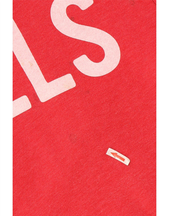 JACK WILLS Felpa con cappuccio grafica da uomo in cotone rosso medio