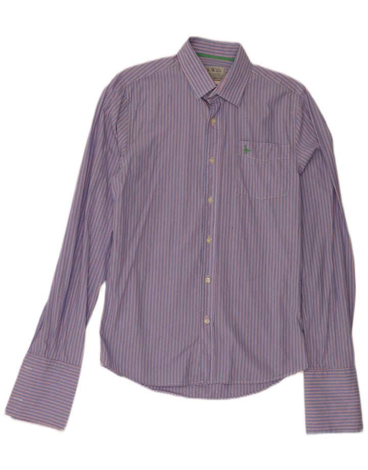 Camicia formale da uomo Jack Wills piccola in cotone a righe blu