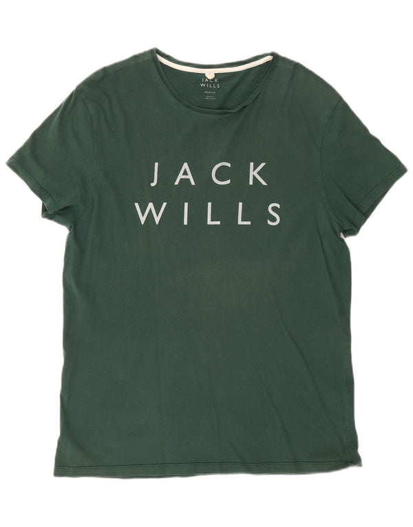 T-shirt grafica da uomo Jack Wills Top in cotone verde medio