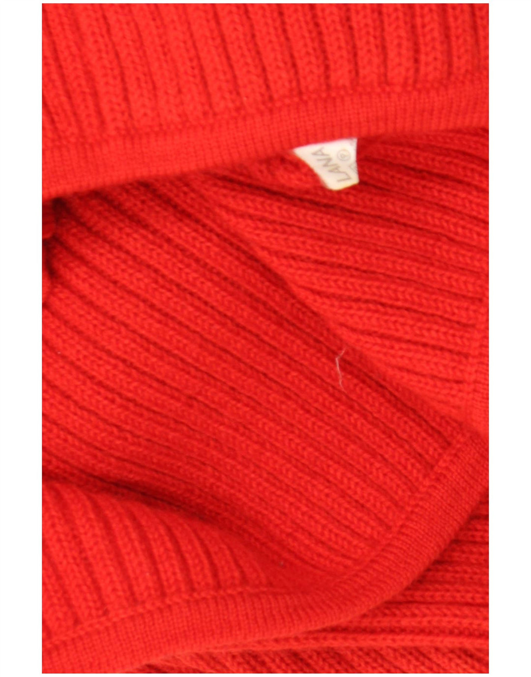 Maglione cardigan da donna vintage UK 10 piccolo lana rossa