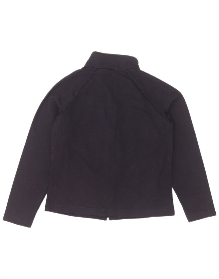 Giacca da ginnastica da donna Marks & Spencer UK 12 cotone blu navy medio