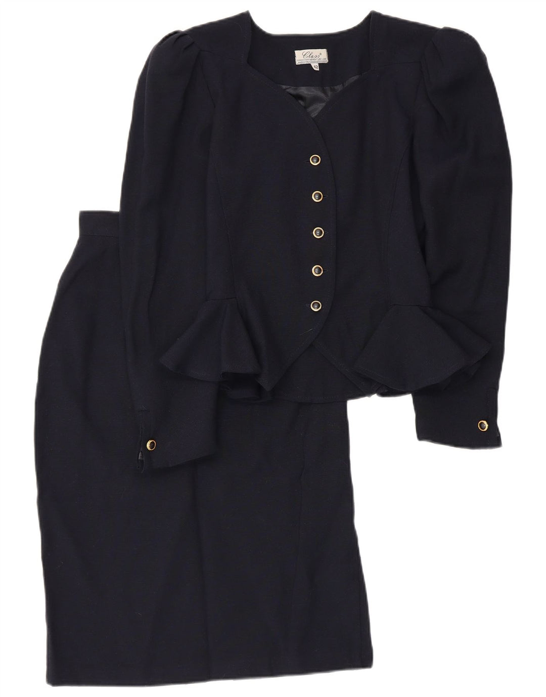 Set gonna da donna in 2 pezzi a 5 bottoni Class IT 42 medio W26 blu navy