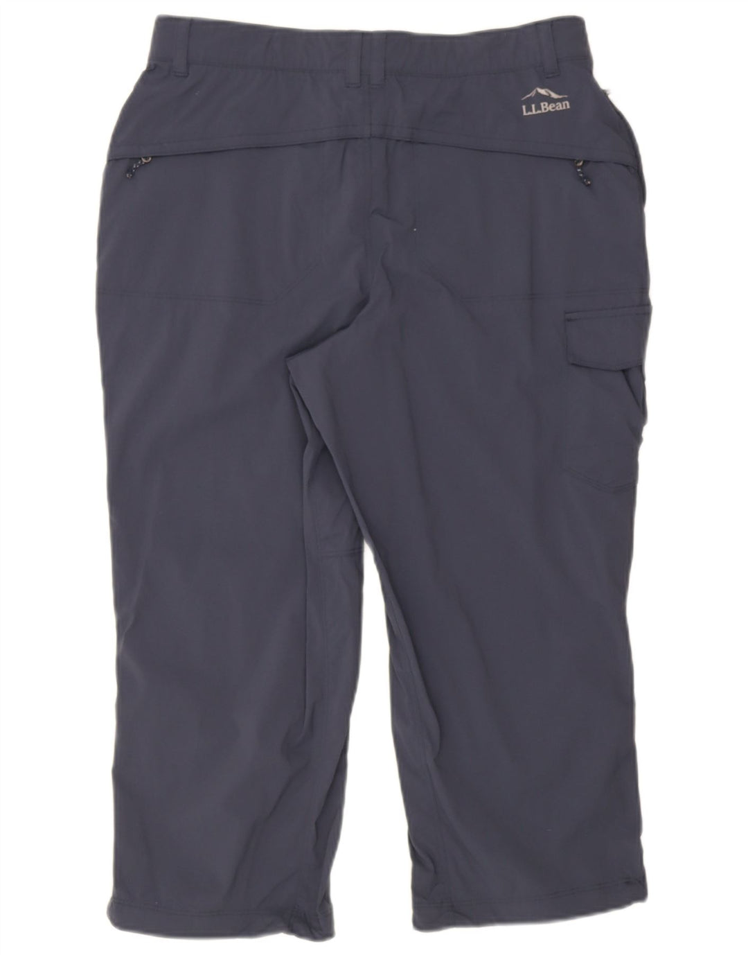 Pantaloni capri cargo da uomo L.L.Bean medi W32 L22 nylon blu navy