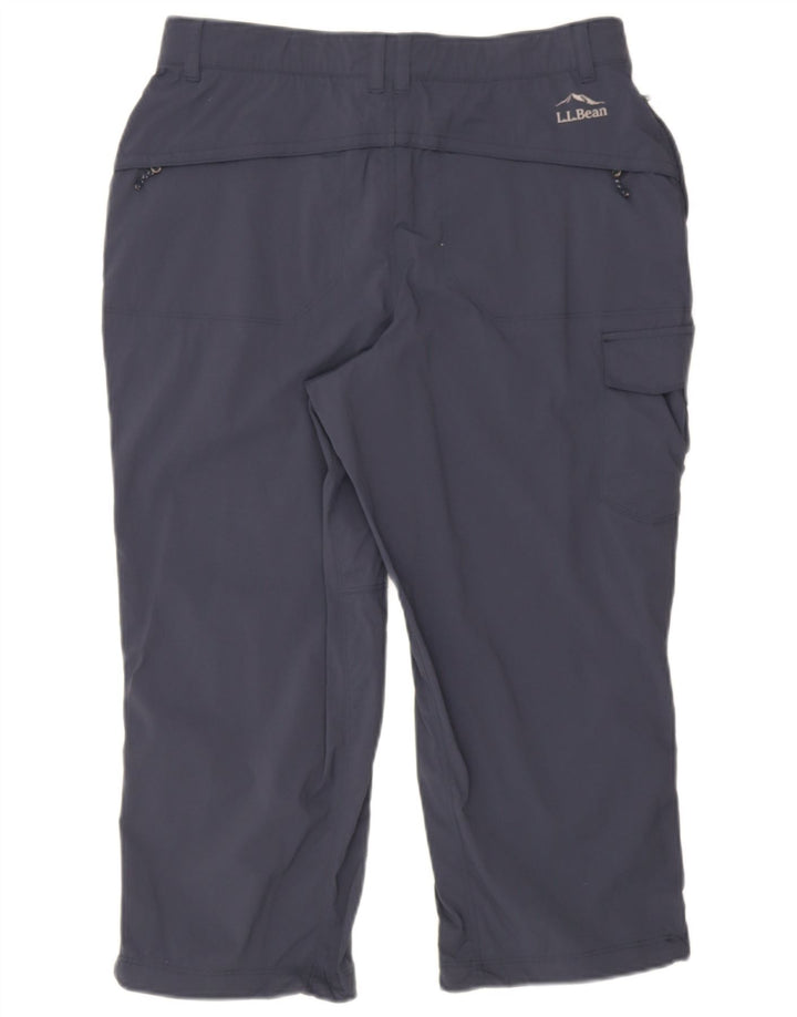 Pantaloni capri cargo da uomo L.L.Bean medi W32 L22 nylon blu navy