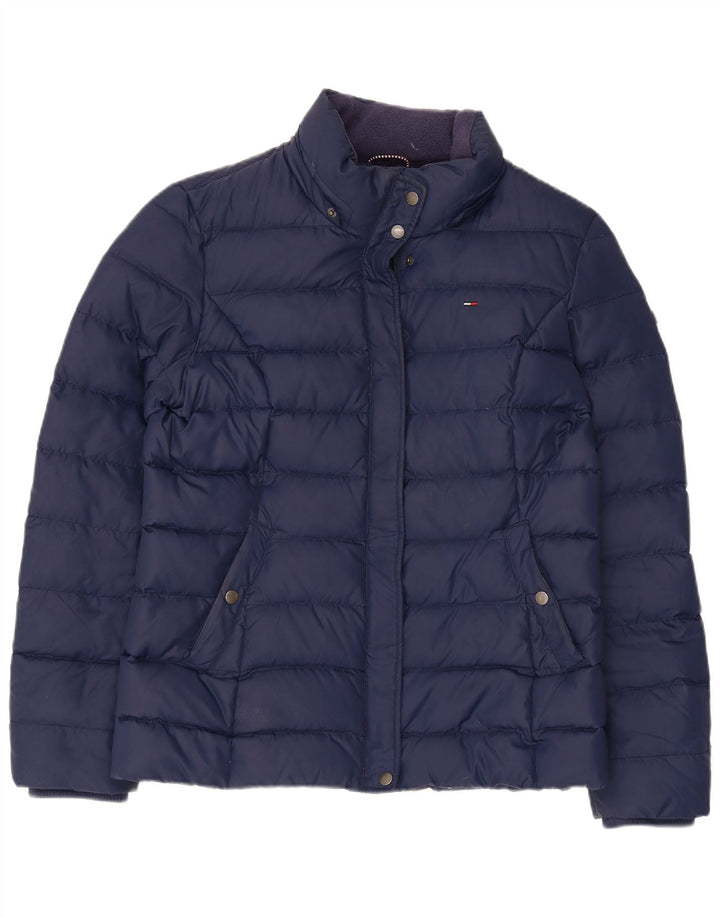 Giacca imbottita da donna Tommy Hilfiger UK 16 grande poliestere blu navy