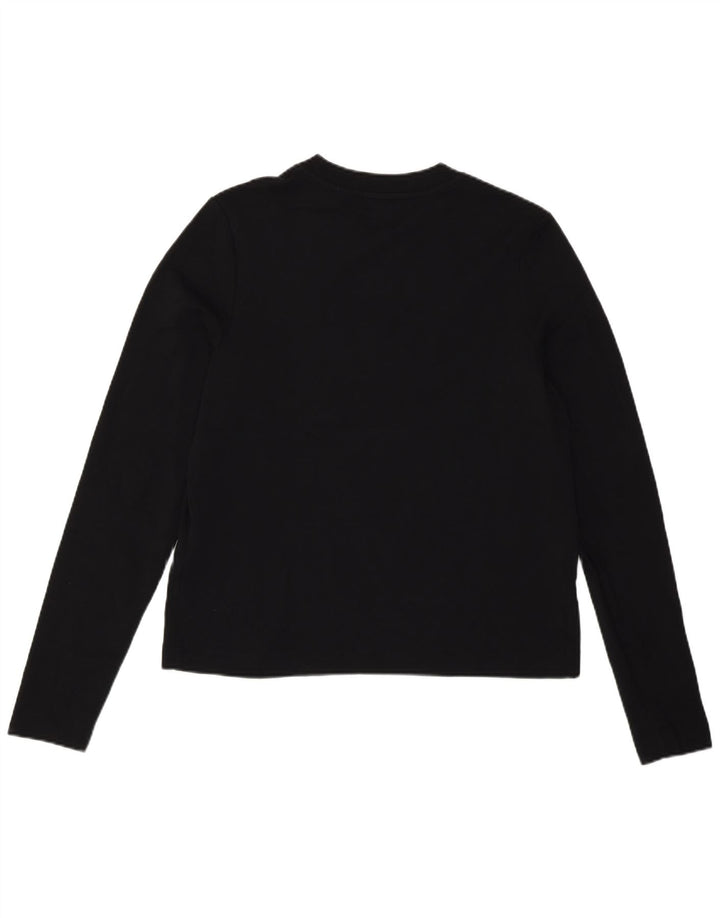 Cos Top da donna a maniche lunghe UK 12 medio nero