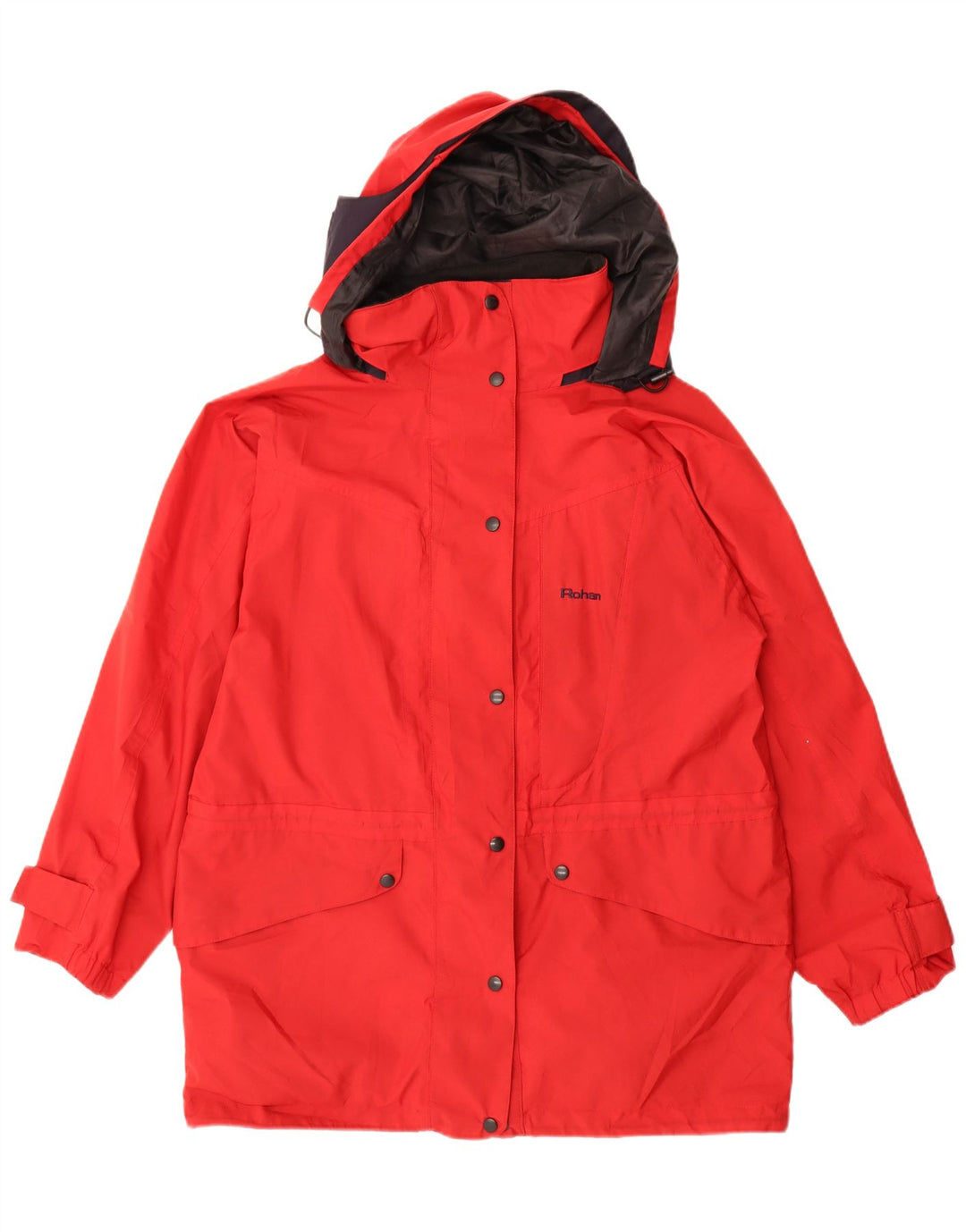 Impermeabile con cappuccio da donna Rohan UK 14 poliestere rosso medio