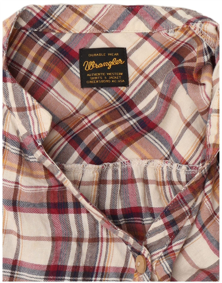 Abito camicia in flanella da donna Wrangler UK 14 Plaid multicolore medio