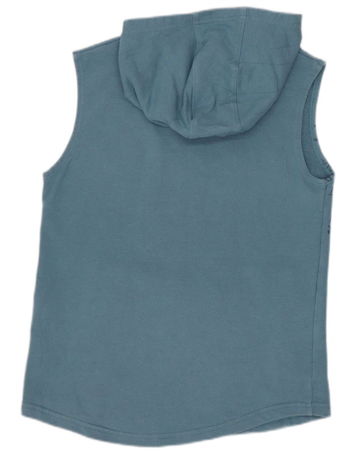 Canottiera grafica con cappuccio da ragazzo Under Armour 9-10 anni in cotone blu medio