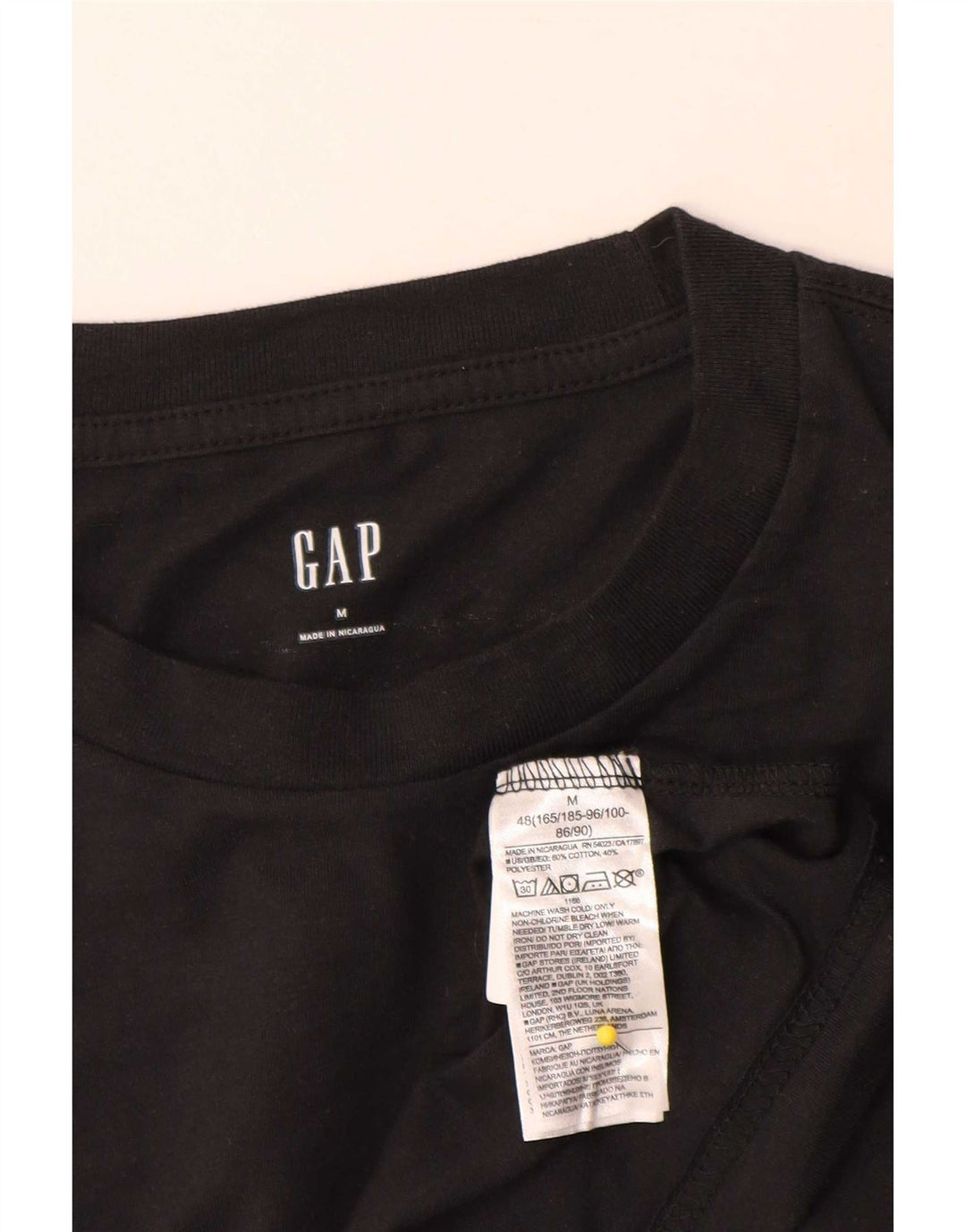 T-shirt grafica da uomo Gap Top in cotone nero medio