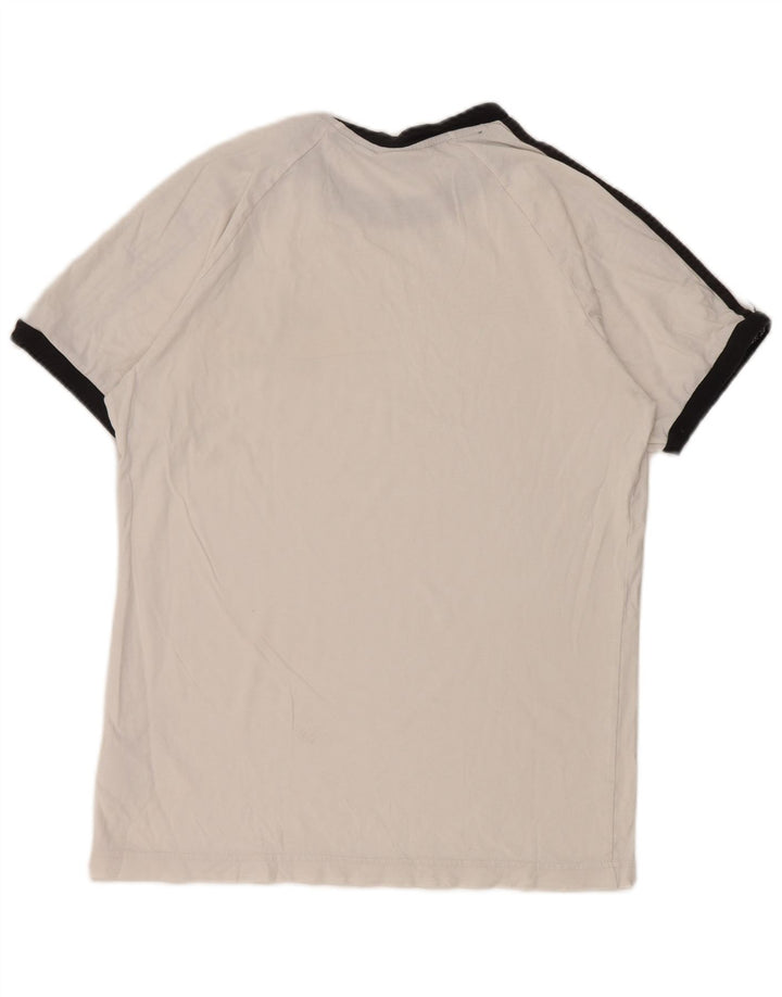 T-shirt da uomo Adidas Top in cotone color block bianco medio