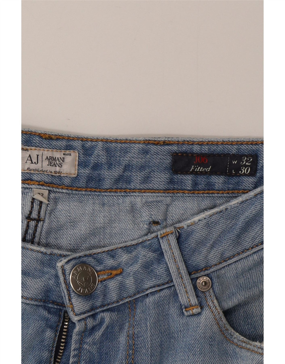 Jeans slim da uomo Armani W32 L30 cotone blu