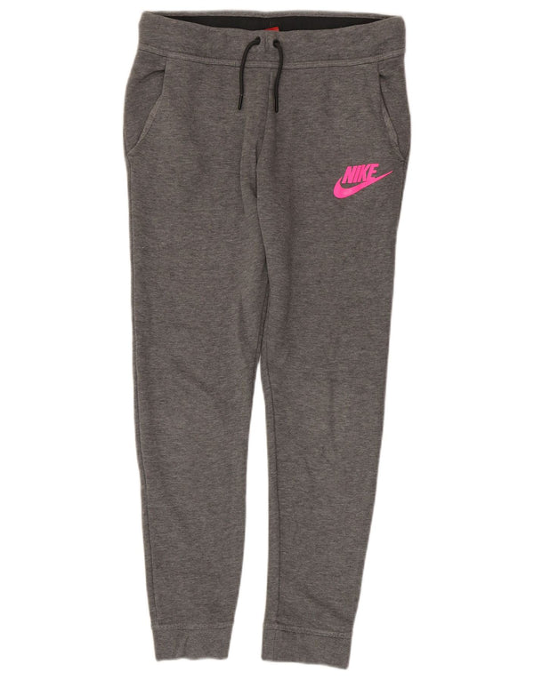 Pantaloni da tuta con grafica Nike per ragazze, pantaloni da jogging, 13-14 anni, XL, cotone grigio