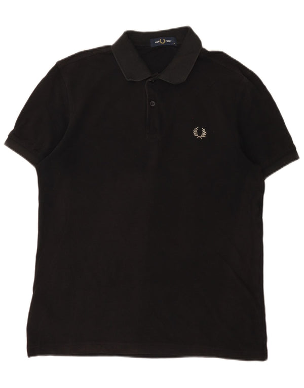 Polo da uomo Fred Perry in cotone nero medio