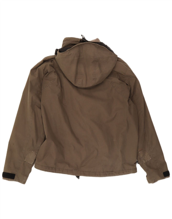 Giacca a vento con cappuccio da uomo Jack Wolfskin UK 36/38 Beige medio