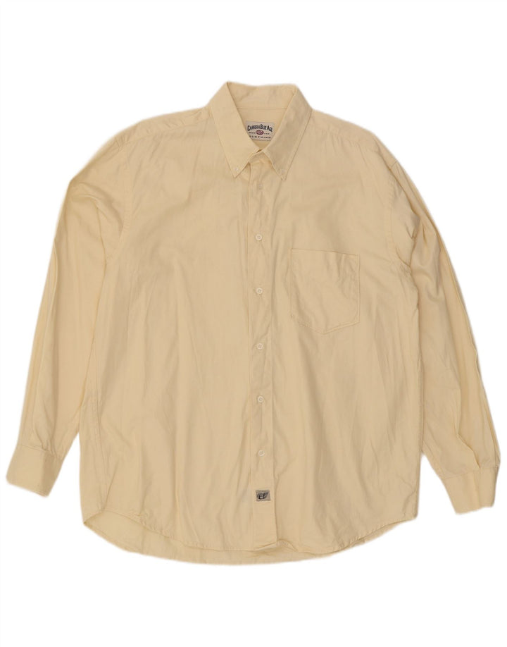 Camicia da uomo Carrera XL in cotone giallo