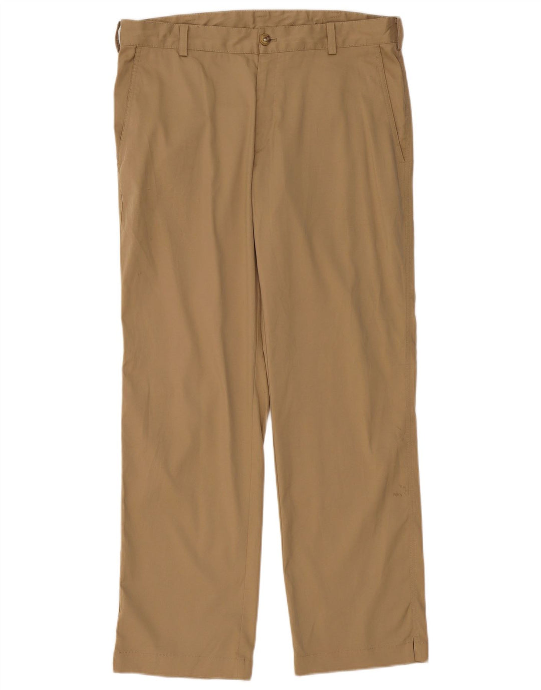 Pantaloni chino dritti NIKE Dri Fit da uomo W34 L30 poliestere beige