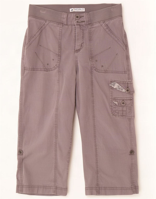 Pantaloni capri cargo da donna Lee US 8 Medium W30 L20 Cotone grigio