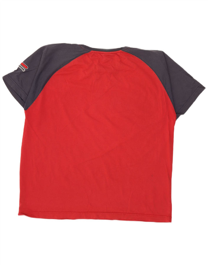 T-shirt grafica da uomo Fila Top XL rosso color block