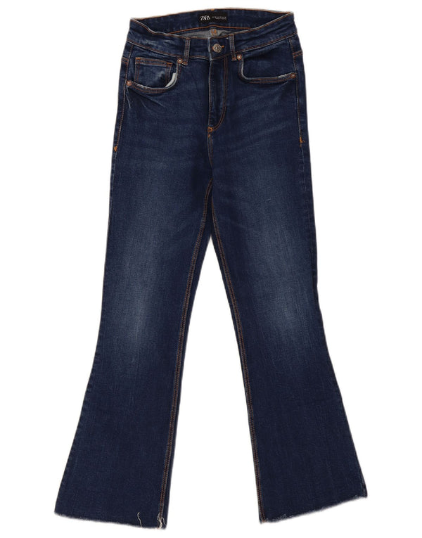 Jeans svasati da donna Zara EU 36 XS W26 L26 cotone blu navy