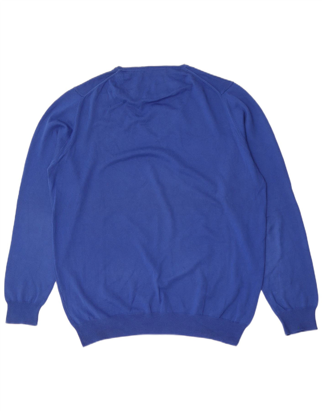 Maglione Zara da uomo con scollo a V XL in cotone blu
