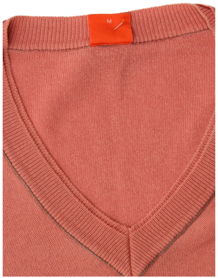 Maglione da uomo con scollo a V Hugo Boss rosa medio