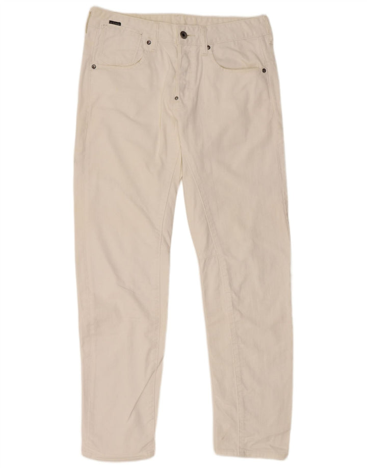 Jeans dritti da uomo G-STAR W32 L32 cotone bianco