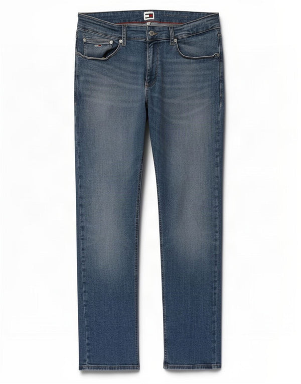 Jeans slim da uomo Tommy Hilfiger W34 L32 cotone blu
