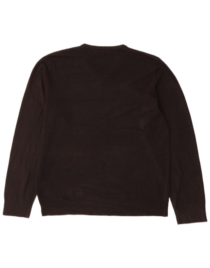 Maglione da uomo con scollo a V Marks & Spencer grande acrilico nero