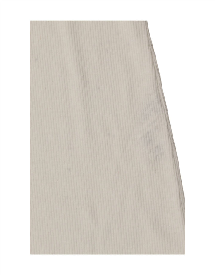 Top corto da donna Zara UK 12 cotone bianco medio