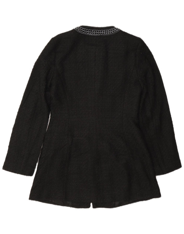 Cappotto Zara da donna UK 12 medio nero poliestere