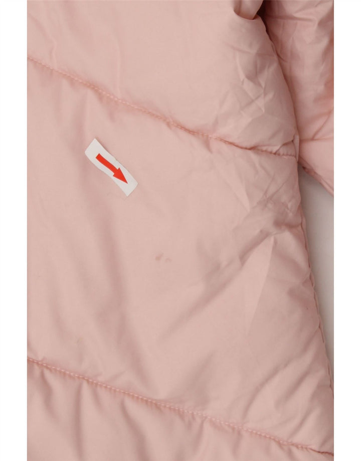 Giacca imbottita con cappuccio da donna Puma UK 14 poliestere rosa medio