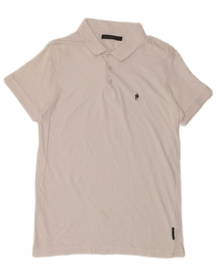 Polo da uomo French Connection XL in cotone bianco