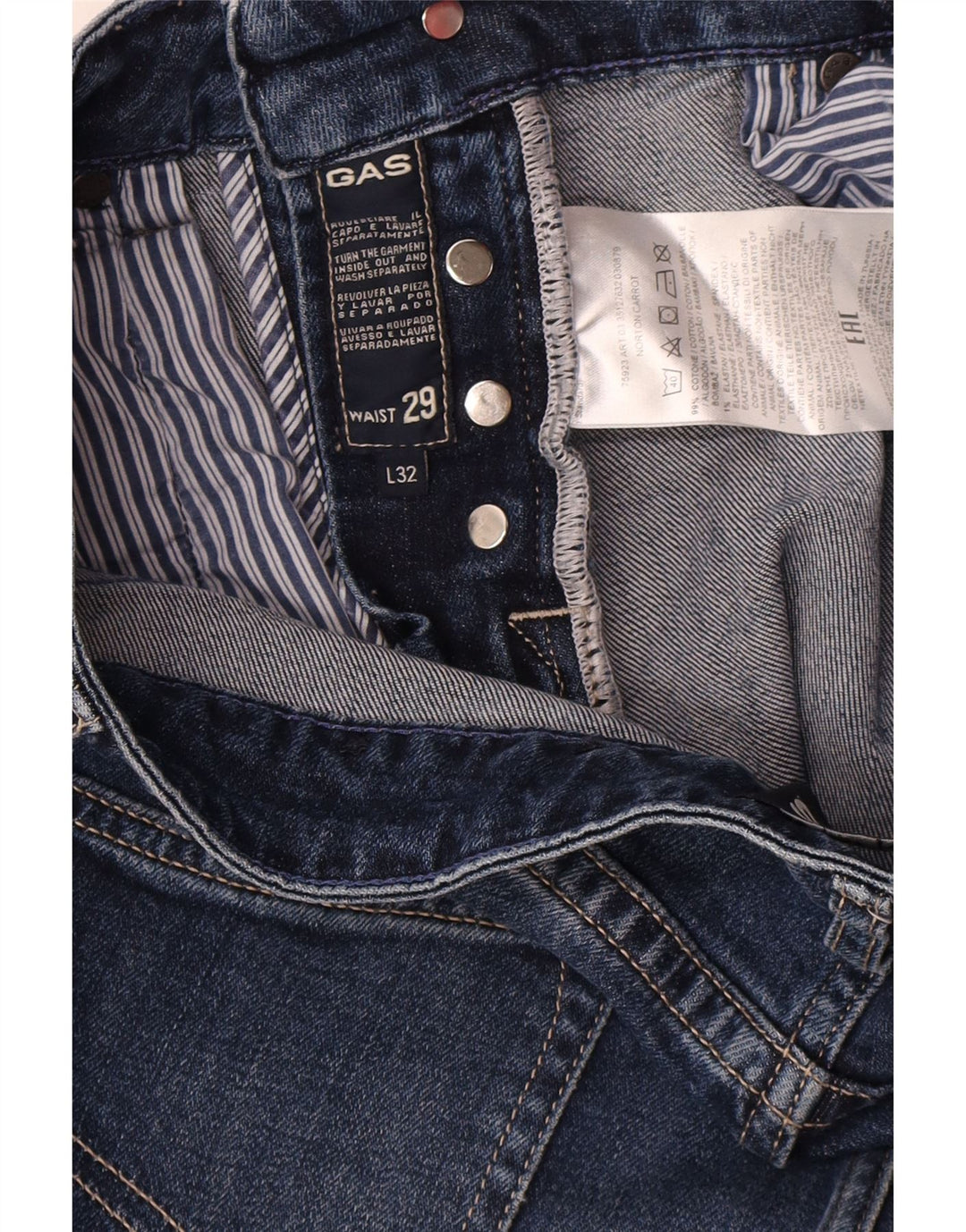 Jeans slim da donna Gas W29 L32 cotone blu